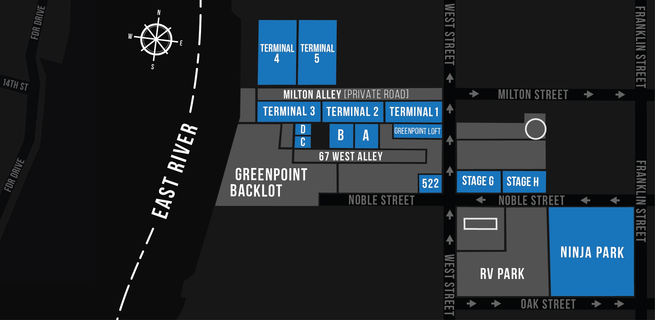 Greenpoint Studio Map